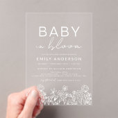 Invitations En Acrylique Fleur sauvage bébé dans le Baby shower en fleurs (In situ (ordinateur de poche))