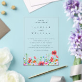 Invitations En Acrylique Fleur sauvage Boho Mariage (Insitu (Mariage))