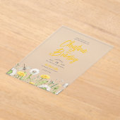Invitations En Acrylique Fleur sauvage Dandelion Garden Wedding (Poser)