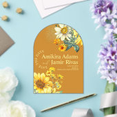 Invitations En Acrylique Fleur sauvage de fleurs de soleil en terre cuite M (Insitu (Mariage))