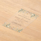 Invitations En Acrylique Fleur sauvage d'été Mariage de terrain (Poser)