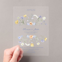 Fleur Sauvage Élégant Mariage Manuscrit