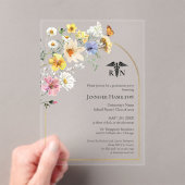 Invitations En Acrylique Fleur sauvage Médicale Nuring School Grad Party Ph (In situ (ordinateur de poche))