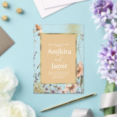 Invitations En Acrylique Fleur sauvage naturel Mariage de Bohême (Insitu (Mariage))