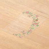 Invitations En Acrylique Fleur sauvage rose Rose Spring Garland Mariage (Poser)