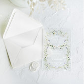 Invitations En Acrylique Fleur sauvage Rustic Boho Floral Mariage