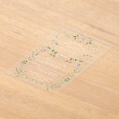 Invitations En Acrylique Fleur sauvage Rustic Boho Floral Mariage (Poser)