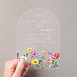 Invitations En Acrylique Fleur sauvage Rustic Chic Floral Mariage campagnar<br><div class="desc">Célébrez votre histoire d'amour avec cette élégante faire-part de mariage florale acrylique avec un design floral et floral charmant et un script de calligraphie moderne. Parfait pour un mariage de jardin, une cérémonie en plein air ou une célébration boho rustique, ce design mêle des éléments floral fantaisistes à une élégance...</div>