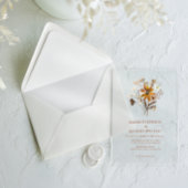 Invitations En Acrylique Fleur sauvage Terracotta Boho Chic Garden Mariage