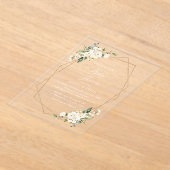 Invitations En Acrylique Fleurs blanches, Fleurs de crème, Boho, Baby showe (Poser)