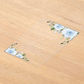 Invitations En Acrylique Fleurs bleues poussiéreuses, Verdure, Boho, Sweet  (Poser)