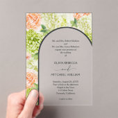 Invitations En Acrylique Fleurs chic Brown Mariage d'arc (In situ (ordinateur de poche))