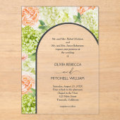 Invitations En Acrylique Fleurs chic Brown Mariage d'arc (Recto)