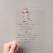 Invitations En Acrylique Fleurs de Lanterne Rustique (In situ (ordinateur de poche))