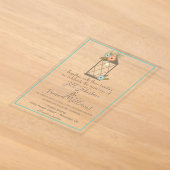 Invitations En Acrylique Fleurs de Lanterne Rustique (Poser)