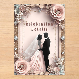 Invitations En Acrylique 🌸 Fleurs de Pêche Mariage de Printemps ✨