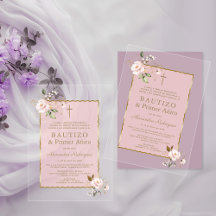 Fleurs de teinte rose pour baptême et 1er annivers