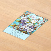 Invitations En Acrylique Fleurs de verre tendues Fête d'anniversaire (Poser)