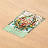 Invitations En Acrylique Fleurs de verre tendues Fête d'anniversaire (Poser)