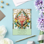 Invitations En Acrylique Fleurs de verre tendues Fête d'anniversaire (Insitu (Mariage))