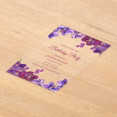Invitations En Acrylique Fleurs d'orchidées Fête d'anniversaire (Poser)