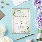Invitations En Acrylique Fleurs Élégantes - Bohème Rustique Personnalisable (Insitu (Mariage))