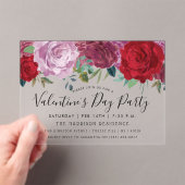Invitations En Acrylique Fleurs florales romantiques Saint Valentin (In situ (ordinateur de poche))