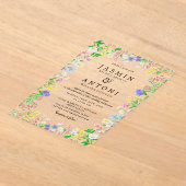 Invitations En Acrylique Fleurs Mariage de feuillage de chute (Poser)