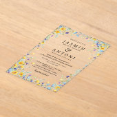 Invitations En Acrylique Fleurs Mariage de feuillage de chute (Poser)
