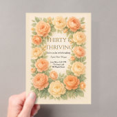 Invitations En Acrylique Fleurs pastel en fleurs (In situ (ordinateur de poche))