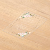 Invitations En Acrylique Fleurs roses, Fleurs blanches, Verdure, Doux 16 (Poser)