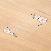 Invitations En Acrylique Fleurs Rouges, Fleurs Roses, Boho, Baby shower (Poser)