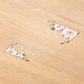 Invitations En Acrylique Fleurs Rouges, Fleurs Roses, Verdure, Doux 16 (Poser)