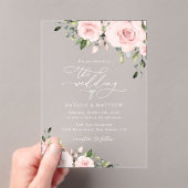 Invitations En Acrylique Fleurs Rouges, Fleurs Roses, Verdure, Mariage (In situ (ordinateur de poche))