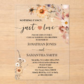 Invitations En Acrylique Fleurs sauvages d'automne Rien de fantaisie Juste  (Recto)