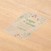 Invitations En Acrylique Fleurs sauvages Whimsy de Bloomin (Poser)