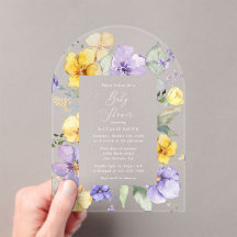 Fleurs violettes, Fleurs Jaunes, Boho, Baby shower