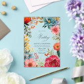 Invitations En Acrylique Fleurs vives Fiesta mexicaine Mariage transparent (Insitu (Mariage))