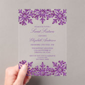 Invitations En Acrylique Flocon de neige violet Sweet hiver 16 (In situ (ordinateur de poche))