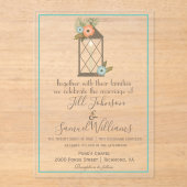 Invitations En Acrylique Floral de lanterne russe (Recto)