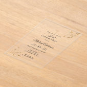 Invitations En Acrylique Floral élégant Première communion Événement religi (Poser)