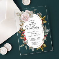 Floral féminin Décembre 70e anniversaire Célébrati