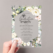 Invitations En Acrylique Floral Frame Médicale Graduation Party (In situ (ordinateur de poche))