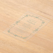 Invitations En Acrylique Floral Français Victorian Sage Mariage vert (Poser)