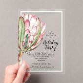 Invitations En Acrylique Floral Holiday Christmas Party (In situ (ordinateur de poche))