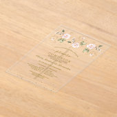 Invitations En Acrylique Floral Primera Comunión Triplets Holy Communion (Poser)