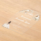 Invitations En Acrylique Floral transparent acrylique Quinceañera (Poser)