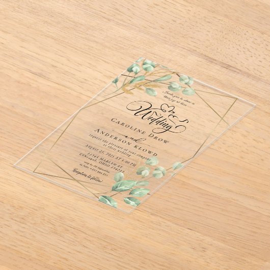 Invitations En Acrylique Floral Wedding (Poser)