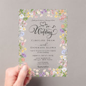 Invitations En Acrylique Floral Wedding (In situ (ordinateur de poche))