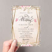 Invitations En Acrylique Floral Wedding (In situ (ordinateur de poche))